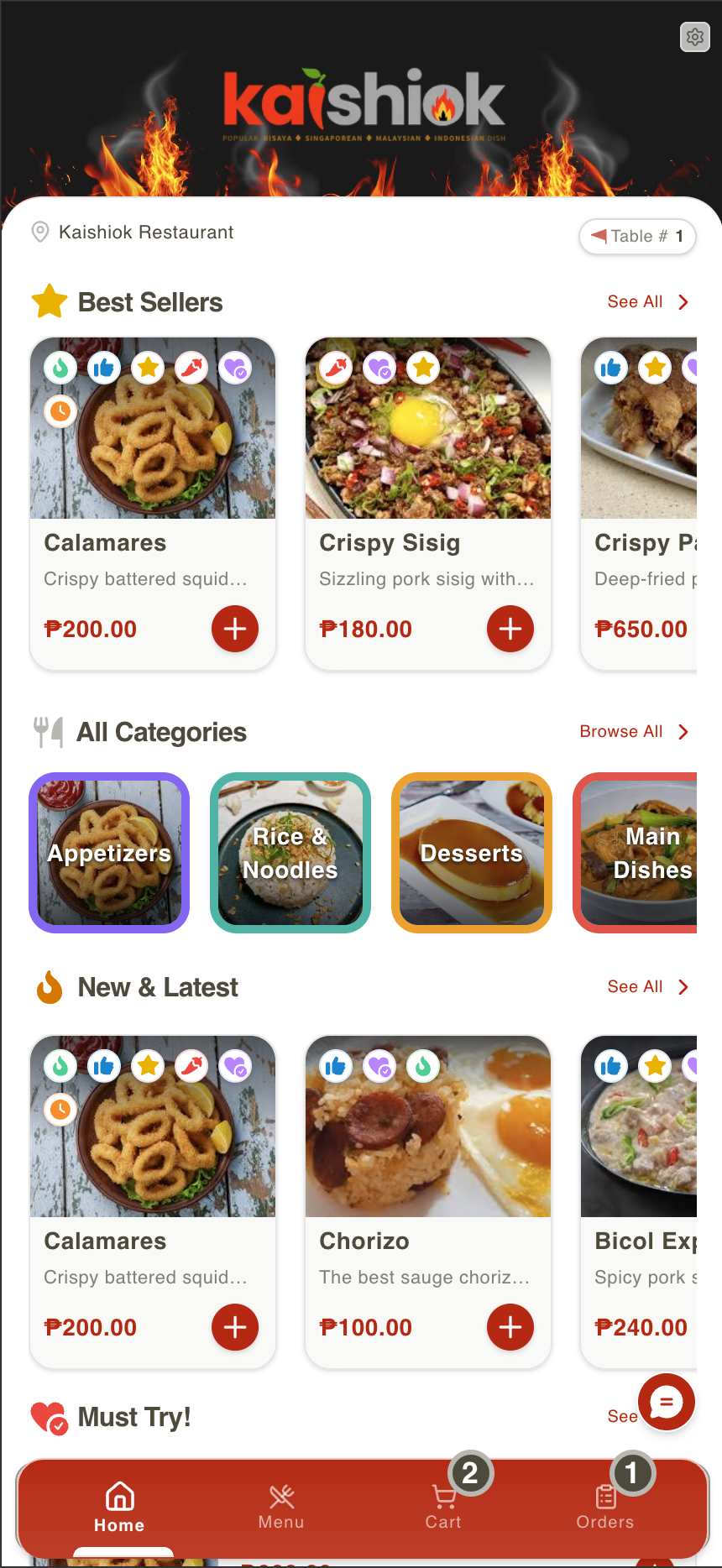 Customer app on phone